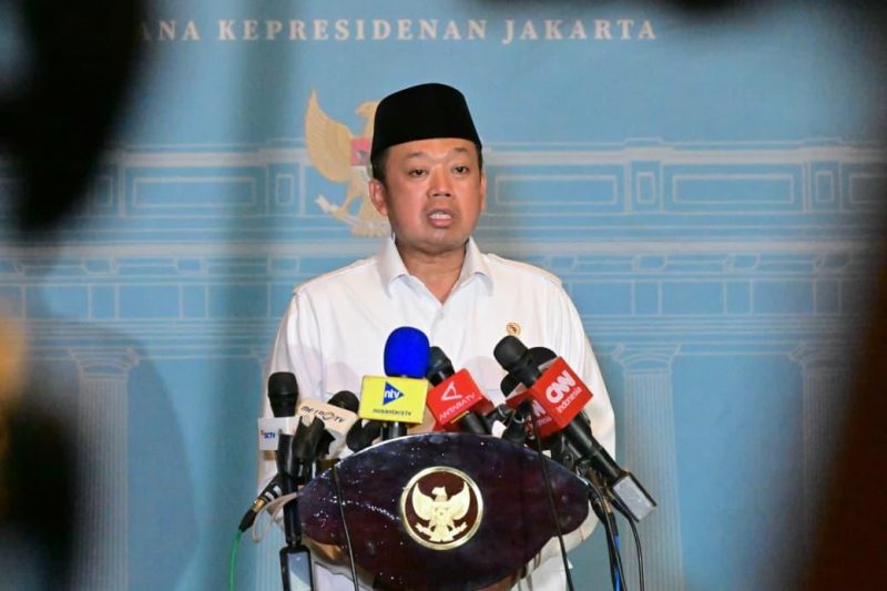 Menteri ATR/BPN Nusron Wahid memberikan keterangan pers seusai dipanggil Presiden Prabowo Subianto di Istana Negara di Jakarta, Rabu (28/1/2026). Foto Setneg