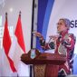 Sekretaris Daerah (Sekda) Provinsi Jawa Tengah, Sumarno, saat Rapat Koordinasi Forum Sekretaris Daerah Seluruh Indonesia (Forsesdasi) Komisariat Wilayah Jawa Tengah, di Hotel Bahari Inn, Kota Tegal, Kamis (29/1/2026) malam.
