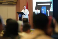 Wakil Kepala BGN Sony Sanjaya dalam konsolidasi bersama SPPG se-Provinsi Lampung, Sabtu (14/2/2026). (Foto: BGN/Tera Nusantara.com)