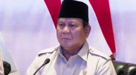 Presiden Prabowo Subianto memberikan sambutan dalam peresmian 218 jembatan melalui tayangan konferensi video dari Jakarta, Senin (9/3/2026). (Foto: Youtube Sekretariat Presiden)