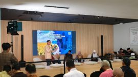 Direktur Utama PT Pruden Visi Utama (PRUVIU) Maulana Irfan Sufa dalam forum Rakernas Inkopontren di Gedung Smesco, Kamis (21/4/2026). - Foto Dimas